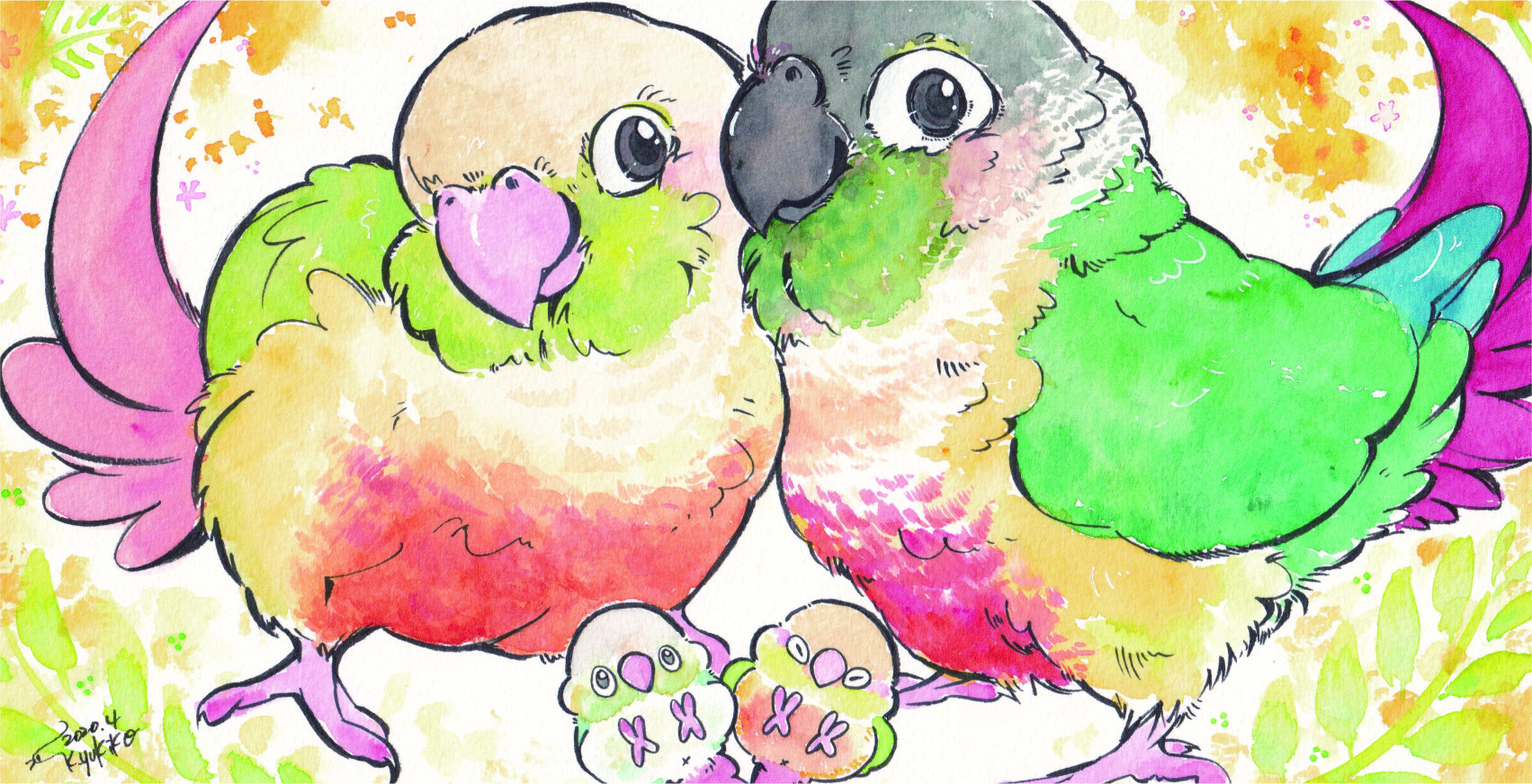 ゆとり屋似顔絵　ウロコインコ