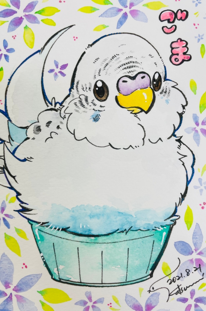 ゆとり屋　似顔絵　にがおえ　インコ
新宿ことりまつり