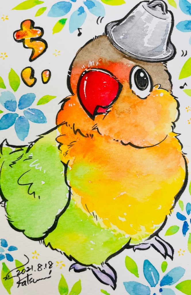 ゆとり屋　似顔絵　にがおえ　インコ
新宿ことりまつり